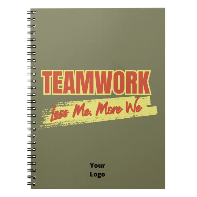 Customize with Logo Teamwork Office Business Notebook (Front)