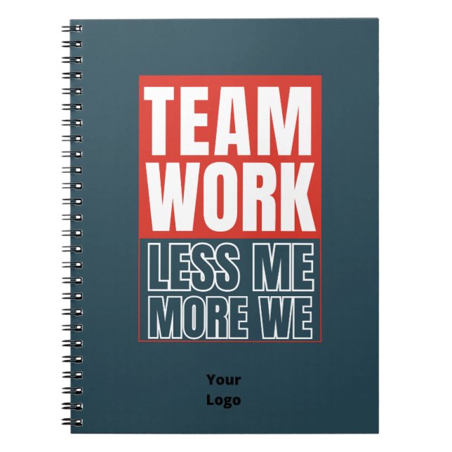 Customize with Logo Teamwork Office Business Notebook (Front)