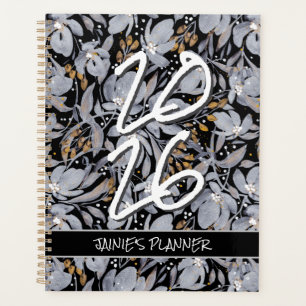 Customize Yearly 2026 Stand Out Silver & Gold Pla Planner