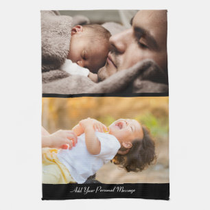 Customize Your Own 2 Photo Collage Tea Towel