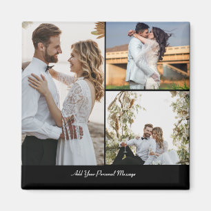 Customize Your Own 3 Photo Collage Magnet