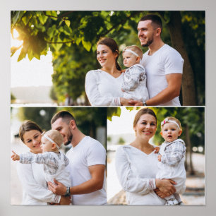 Customize Your Own 3 Photo Collage Poster