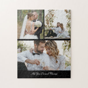 Customize Your Own 3 Photo Collage Poster Jigsaw Puzzle