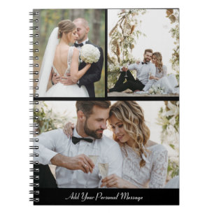 Customize Your Own 3 Photo Collage Poster Notebook