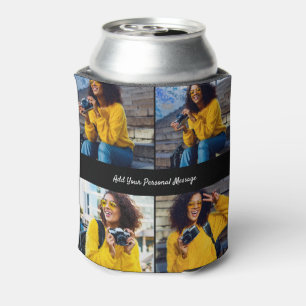 Customize Your Own 4 Photo Collage Can Cooler