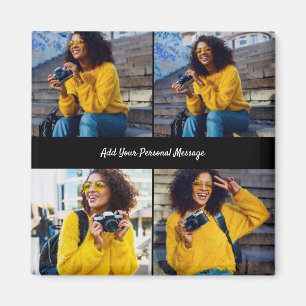 Customize Your Own 4 Photo Collage Magnet