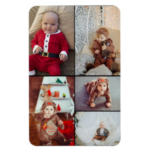 Customize Your Own 5 Photo Collage Magnet