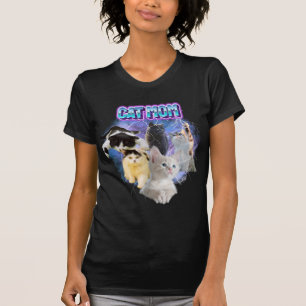 Customize Your Own Cat Mom Bootleg 90s Style Photo T-Shirt
