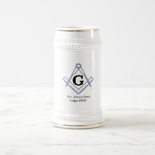 Customize your own Masonic Stein Glass