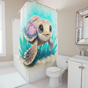 Customize Your Own Shower Curtain With Sea Turtle