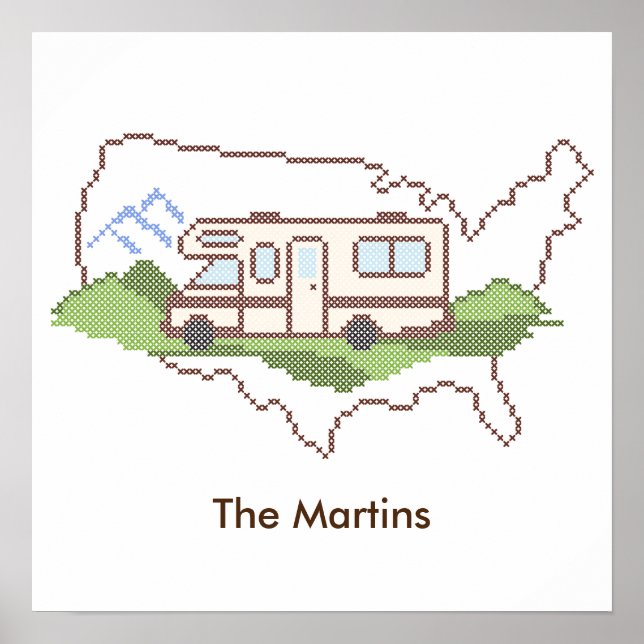 Customize Your Road Trip USA Poster (Front)