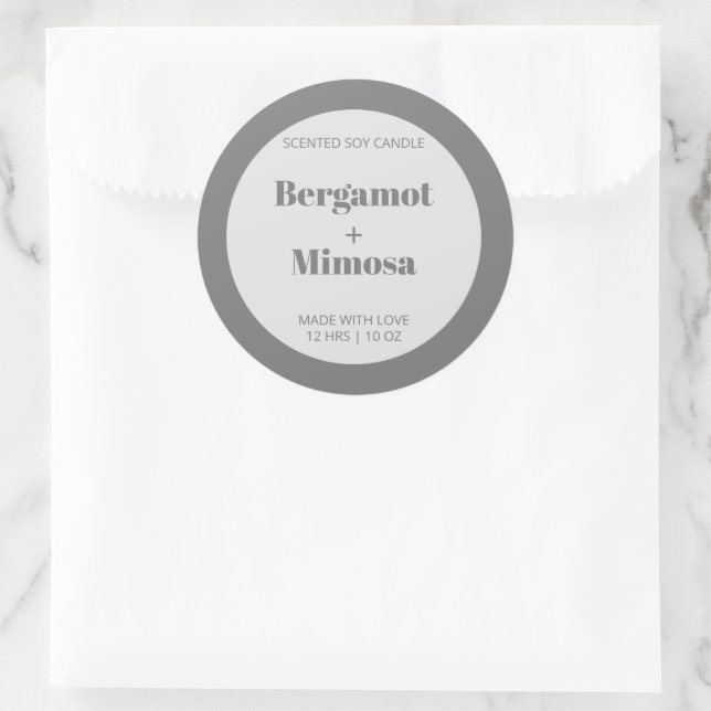 Customizeable Candle Label Pattern Modern (Bag)