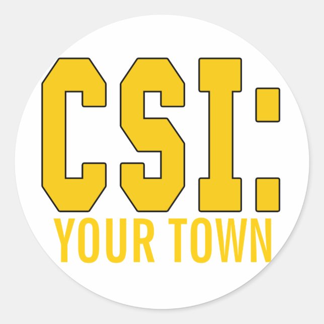 CUSTOMIZEABLE CSI Products Classic Round Sticker (Front)