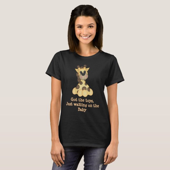 Customizeable Giraffe Maternity T-Shirt (Front Full)