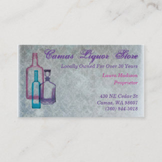 Customizeable Liquor Store Business Cards