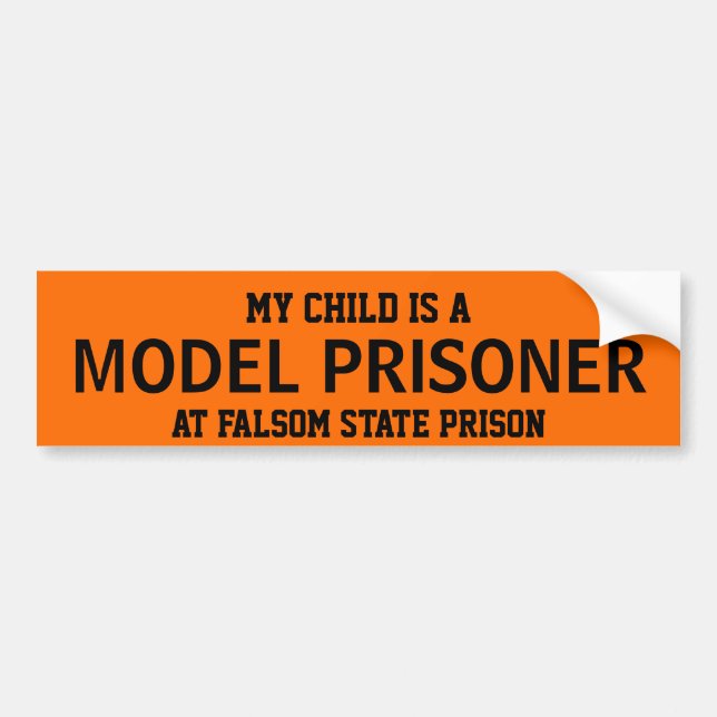 Customizeable "Model Prisoner" Bumper Sticker (Front)