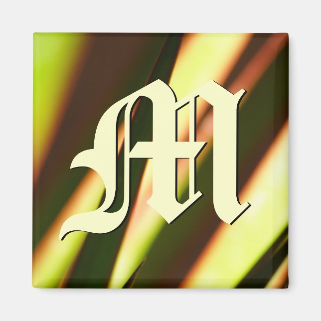 Customizeable Monogram Initial Magnet (Front)