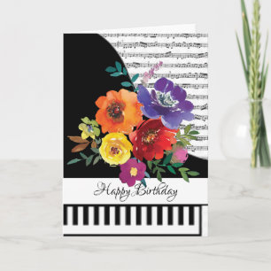 Customizeable piano card