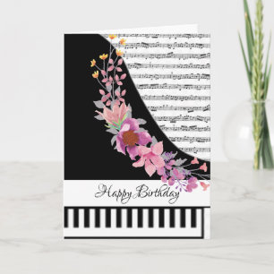 Customizeable piano card