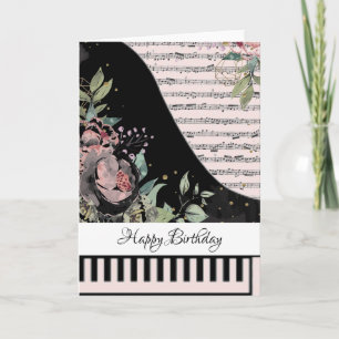 Customizeable piano card
