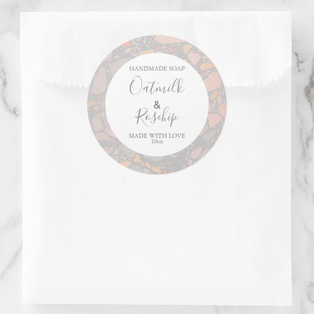 Customizeable Soap Label Floral Pattern Modern (Bag)