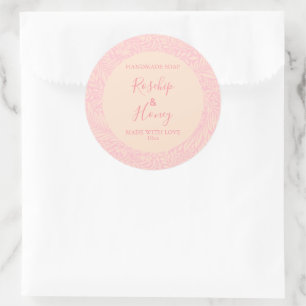 Customizeable Soap Label Floral Pattern Rose