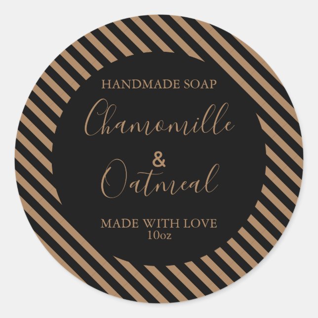 Customizeable Soap Label Pattern Modern (Front)