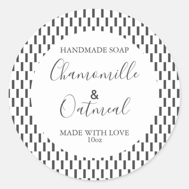 Customizeable Soap Label Pattern Modern (Front)