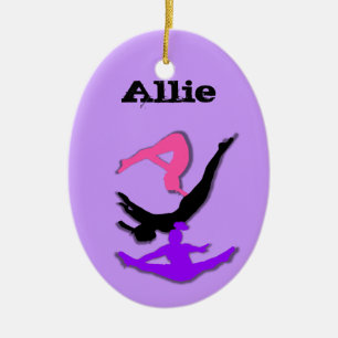 Customizeable Trampoline gymnast ornament