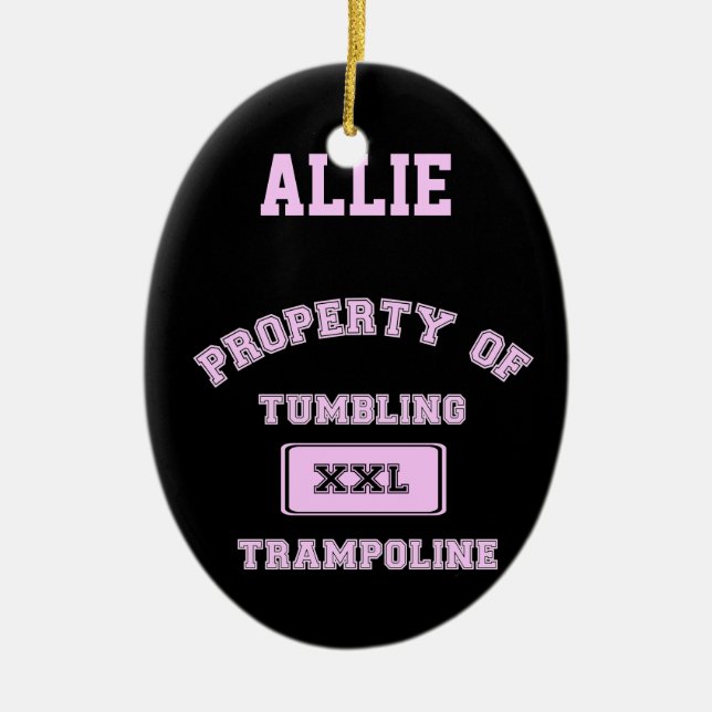 Customizeable Tumbling Trampoline gymnast ornament (Front)