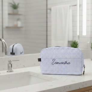 Customized beauty case with initials, makeup bag