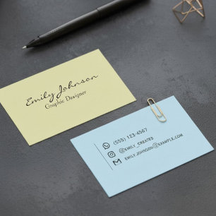 Customized business cards offer a simple yet elega