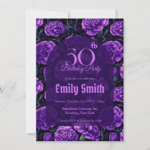 Customized Carnation Petal Garden Birthday Party Invitation