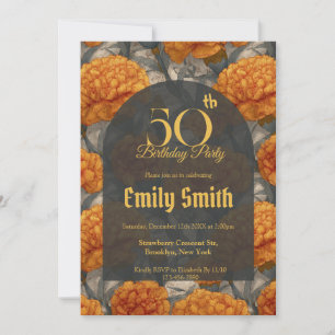Customized Carnation Themed Spring Birthday Invitation