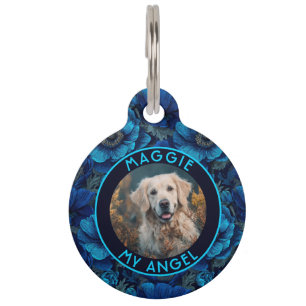 Customized Cat Mom Gift Anemones Flower Pet Tag