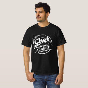 Customized Chef Cute Black T-shirt for Men