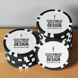 Customized Company Branded Custom Personalized  Poker Chips