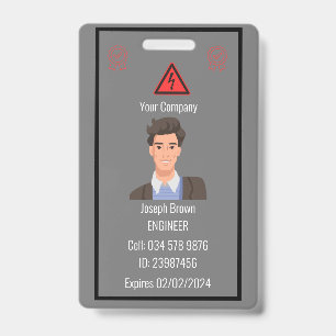 Customized Company Employee ID Badge for lanyard