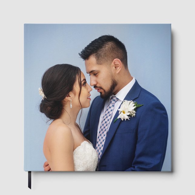 Customized Couple Wedding Photo Guest Book (Front)