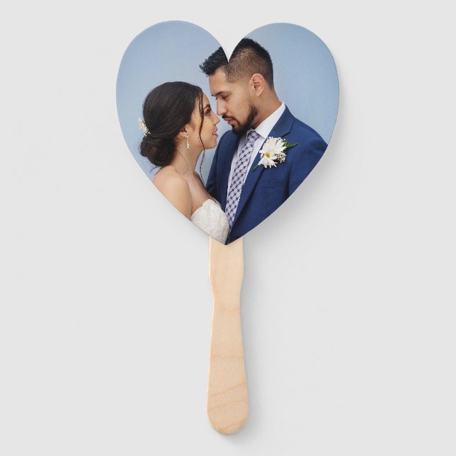 Customized Couple Wedding Photo Hand Fan (Front)