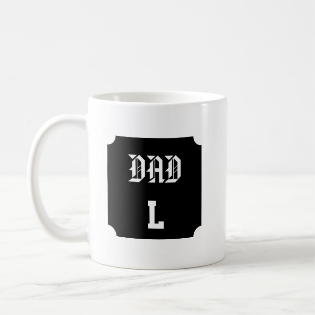 Customized Dad Mug – Vintage Initial (Left)