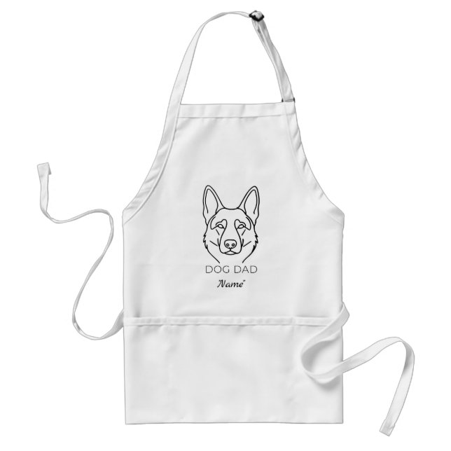 Customized Dog Dad with Name Dog Father  Standard Apron (Front)