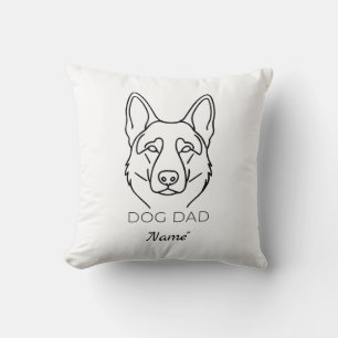 Customized Dog Dad with Name Personalized Dog Fath Cushion