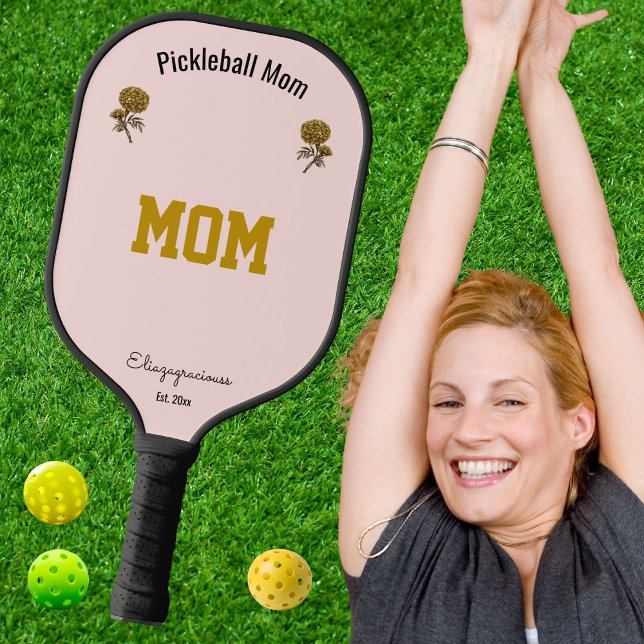 Customized Elegant Cute Pink Pickleball Mom Gift Pickleball Paddle (Creator Uploaded)