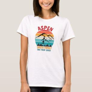 Customized Family Ski Trip Men's Basic T-Shirt