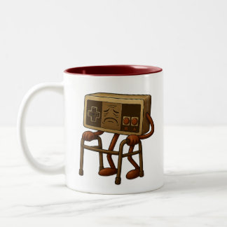 Customized Funny Old Gamer - Retro Video Game Two-Tone Coffee Mug