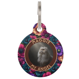 Customized Fur Dad Gift Anemones Flower Pet Tag
