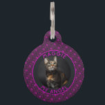Customized Fur Parent Gift Ethnic Print Pet Tag<br><div class="desc">This patterned pet id tag showcases artistic detailing paired with long-lasting construction, helping pet parents express personality while promoting reliable everyday identification.. . animal lover gift , puppy parent gift , cat dad gift , dog owner gift , dog tag , Floral pet id , customizable pet tag , cat...</div>