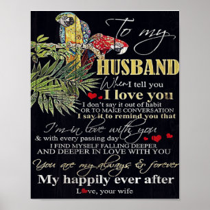 Customized Gift For Family To My Husband Present Poster