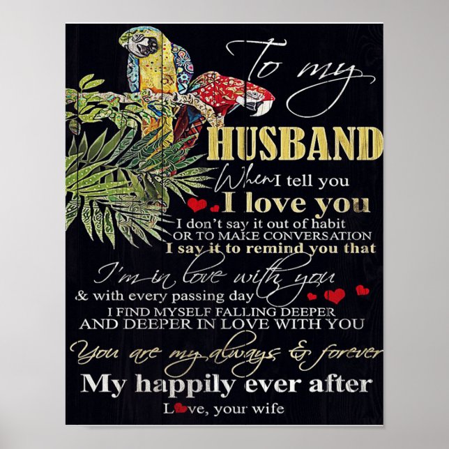 Customized Gift For Family | To My Husband Present Poster (Front)